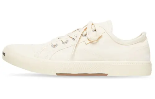 Balenciaga Paris Low Top Sneakers 'White Destroyed Cotton And White Rubber' Women's