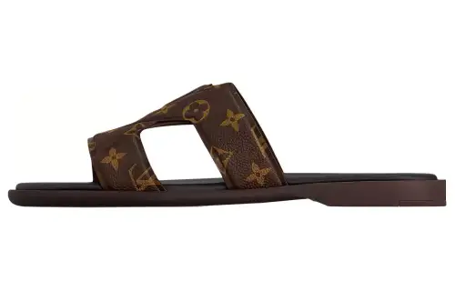 LOUIS VUITTON Oasis Slide Slippers Men's Dark Brown