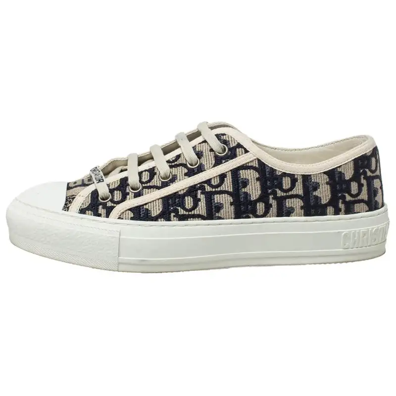 DIOR Walk'N'DIOR Oblique Navy Canvas Women's
