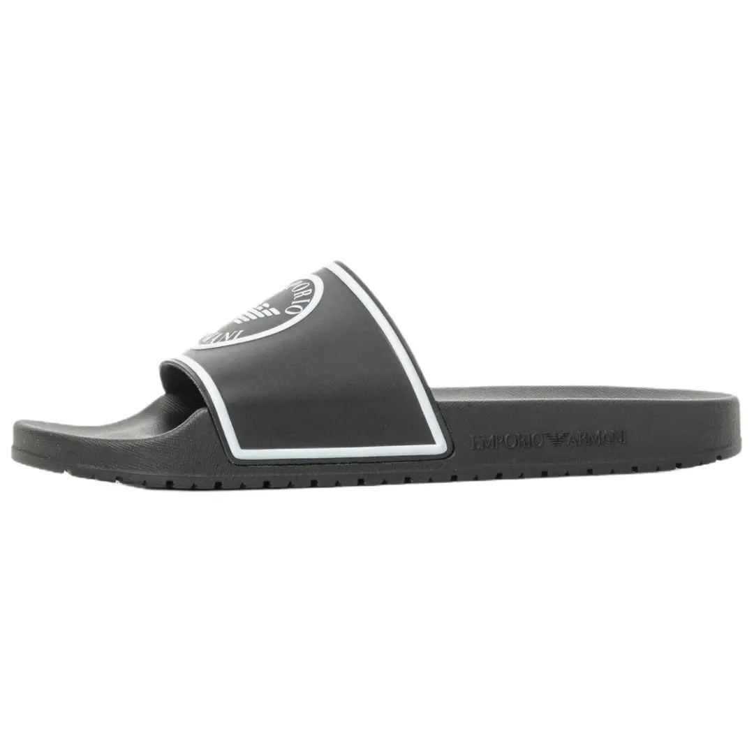 EMPORIO ARMANI EA Slide Slippers Men's Black