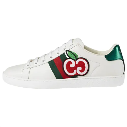 Gucci Wmns Ace Low 'GG Apple Patch - White' Women's