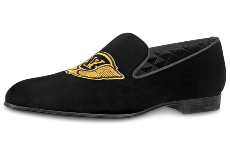 LOUIS VUITTON Auteuil Suede Loafers Women's Black
