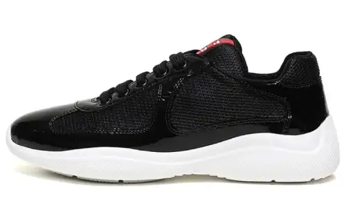 PRADA Textile, Leather Fashion Casual Shoes Women's Black