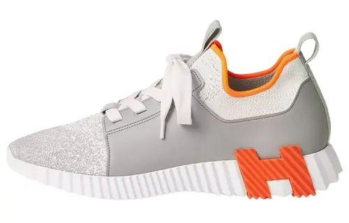 HERMES Depart Low top Sports Casual Shoes Men's White Gray