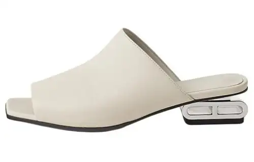 HERMES Slide Slippers Women's White