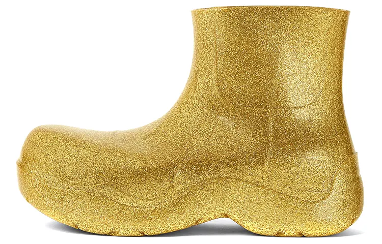 Bottega Veneta Puddle Ankle Boots Gold