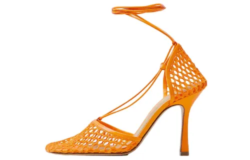 Bottega Veneta Squared Toe Lace Up Sandals Women's