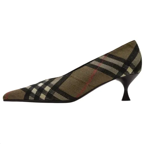 Burberry Cameo Slim Heel Low Heel Shoes 5.5cm Women's Umber