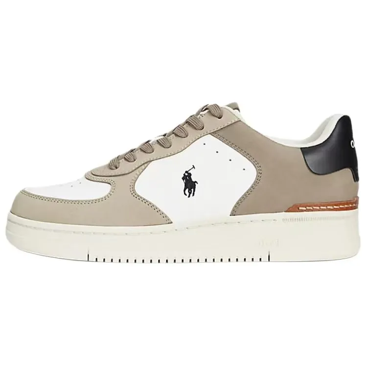 Polo Ralph Lauren Masters Court Leather Low top Skateboard Shoes Men's Light Umber