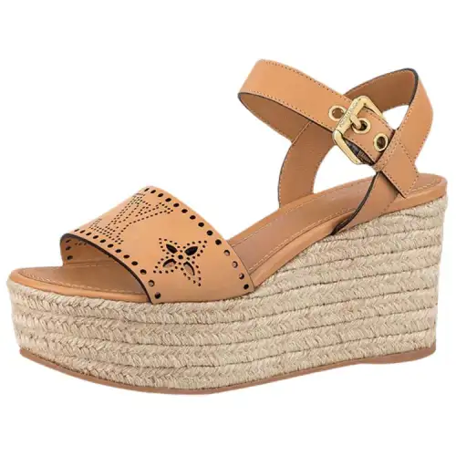 LOUIS VUITTON Starboard Leather Stylish Sandal Women's Brown