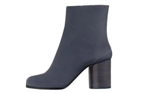 Maison Margiela Mason Margiela Tabi Sheepskin Comfortable Casual Booties 8cm Women's Navy Blue