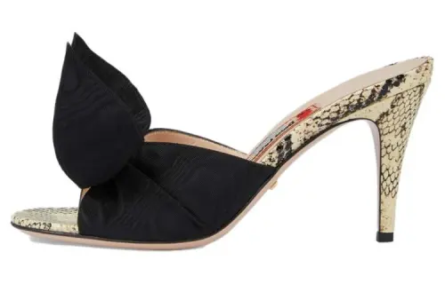 GUCCI Slide Slippers Women's Black Year Of The Rabbit Limited Edition
