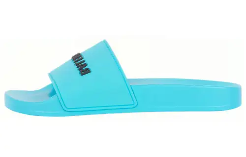 Balenciaga Pool Slides Blue Women's
