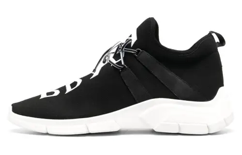 PRADA Knit Fabric Sneakers 'Black White'