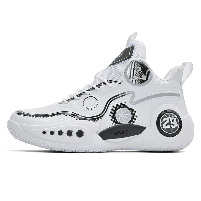 ！！！ Basketball Shoes Unisex High Top White