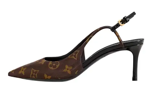 LOUIS VUITTON Chérie Slim Heel High Heels Women's Brown