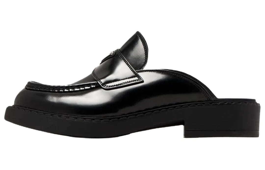 PRADA No Special Function Closed Toe Slippers Men's Black