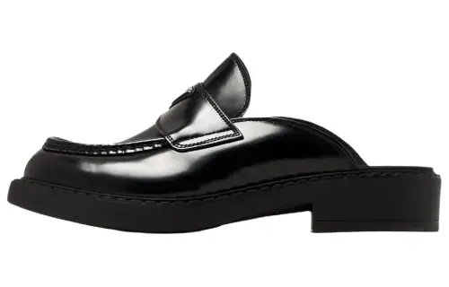 PRADA No Special Function Closed Toe Slippers Men's Black