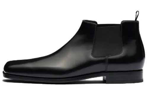 PRADA Shaft Ankle Length Chelsea Boots 2.5cm Men's Black