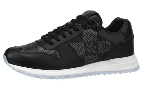 LOUIS VUITTON Run Away Sneakers 'Black With White Plaid'