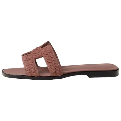 HERMES Oran Slide Slippers 1cm Women's Vintage Rose