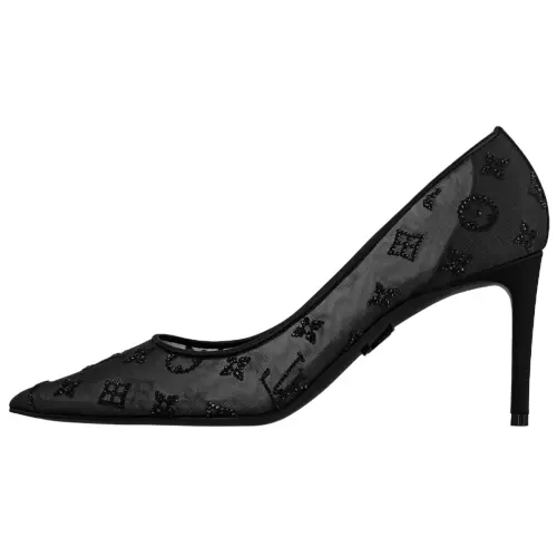 LOUIS VUITTON GALA Slim Heel High Heels 8cm Women's Black