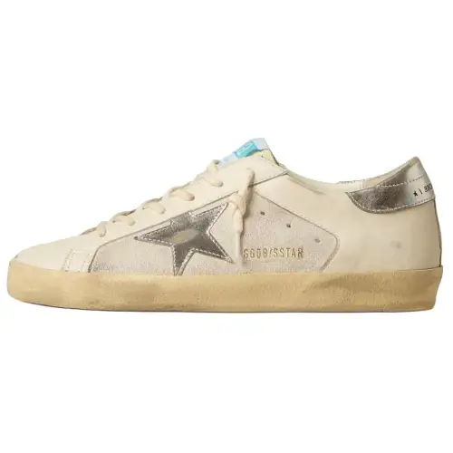 Golden Goose Super Star Leather Abrasion Resistant Abrasion Resistant Low top Skateboard Shoes Women's White