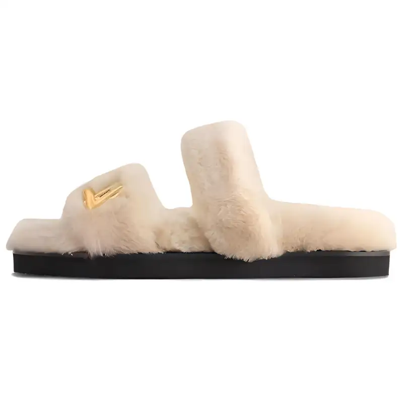 LOUIS VUITTON Sunset Slide Slippers Women's Beige