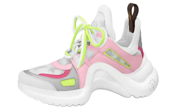 LOUIS VUITTON Lv Archlight Sports Shoes Pink/Green Women's