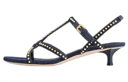 LOUIS VUITTON Stellar One Strap Sandals Women's Dark Blue
