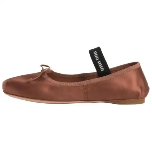 MIU MIU Flat Casual Shoes Women's Brown