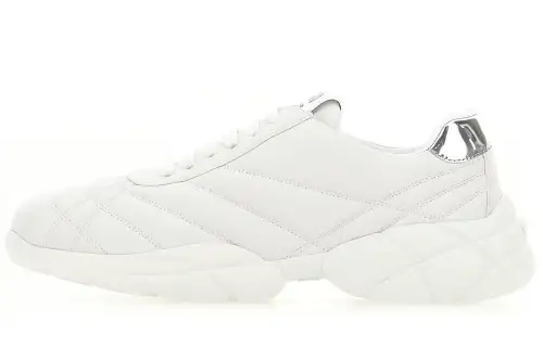 MIU MIU Donna 40 Leather Low top Casual Shoes Women's White