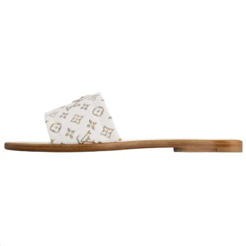 LOUIS VUITTON Lily Slide Slippers Women's White