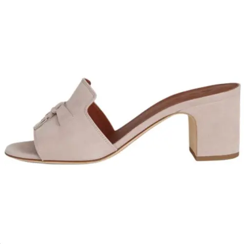 Loro Piana Slide Slippers 5.5cm Women's Light Purple