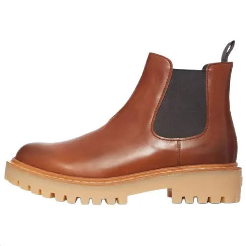 PRADA Leather Short Chelsea Boots Men's Brown