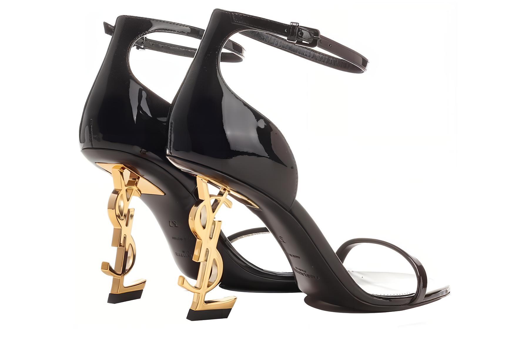 Женские босоножки SAINT LAURENT Opyum (черные) — фото 6