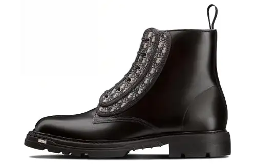 DIOR Explorer Top Grain Cow Leather Ankle Boots Men's Black
