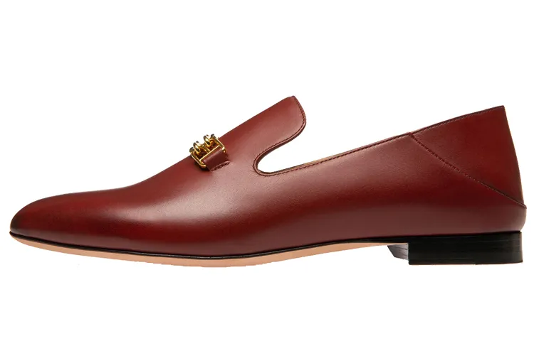 BALLY Darcie Leather Loafers Women's Red
