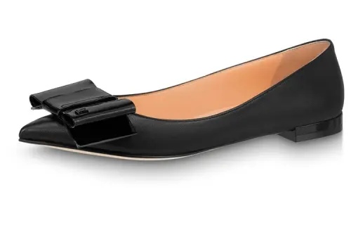 LOUIS VUITTON Blossom Leather Casual Shoes Women's Black