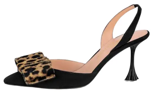 LOUIS VUITTON Blossom Suede Slim Heel High Heels 9.5cm Women's Black