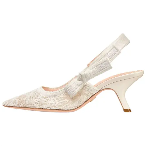DIOR J'Adior Irregular Heel High Heels 6.5cm Women's Beige Pink