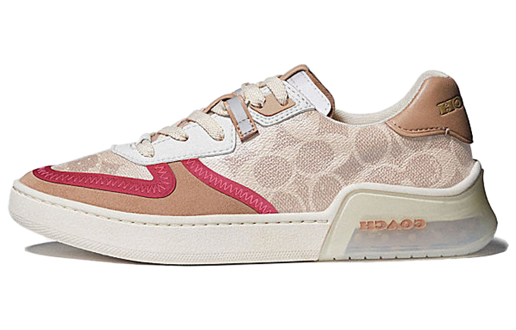 COACH CitySole Court Synthetic Leather Low top Sports Casual Shoes Women's Light Brown
