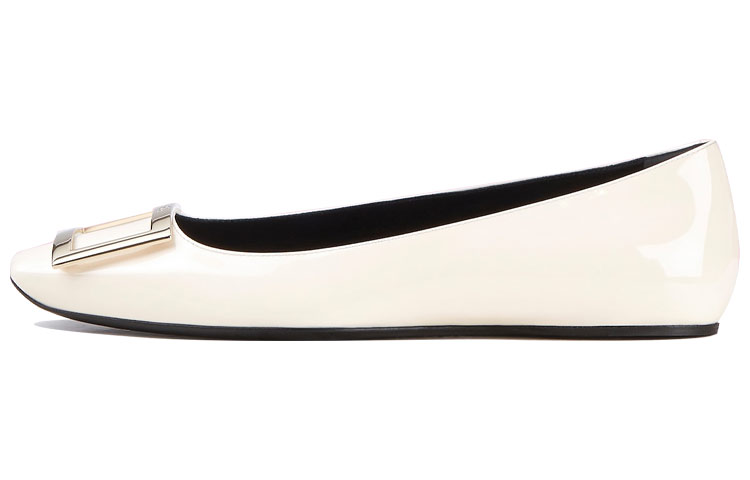 Roger Vivier Roger Vivier Trompette Ballet Women's Casual Shoes Women's Cream