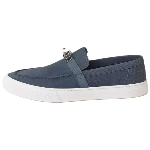 HERMES Game Loafers Men's Blue