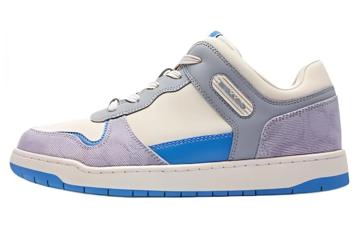 COACH C201 Leather Low top Skateboard Shoes Women's Gray