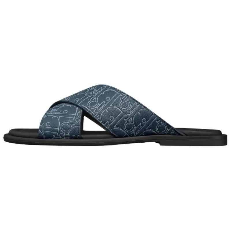 DIOR Alias Slide Slippers Men's Marine Blue