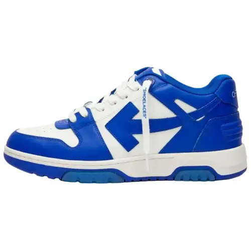 OFF WHITE Out Of Office Ooo Low Tops White Blue