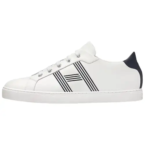 HERMES Avantage Minimalist Low top Athletic Shoes Men's White Gray