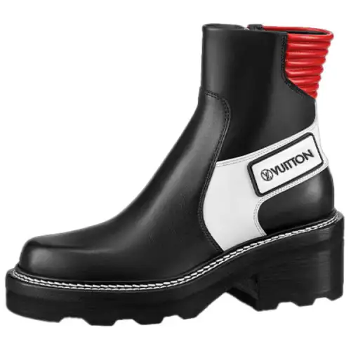 LOUIS VUITTON Beaubourg Ankle Boots Women's Black