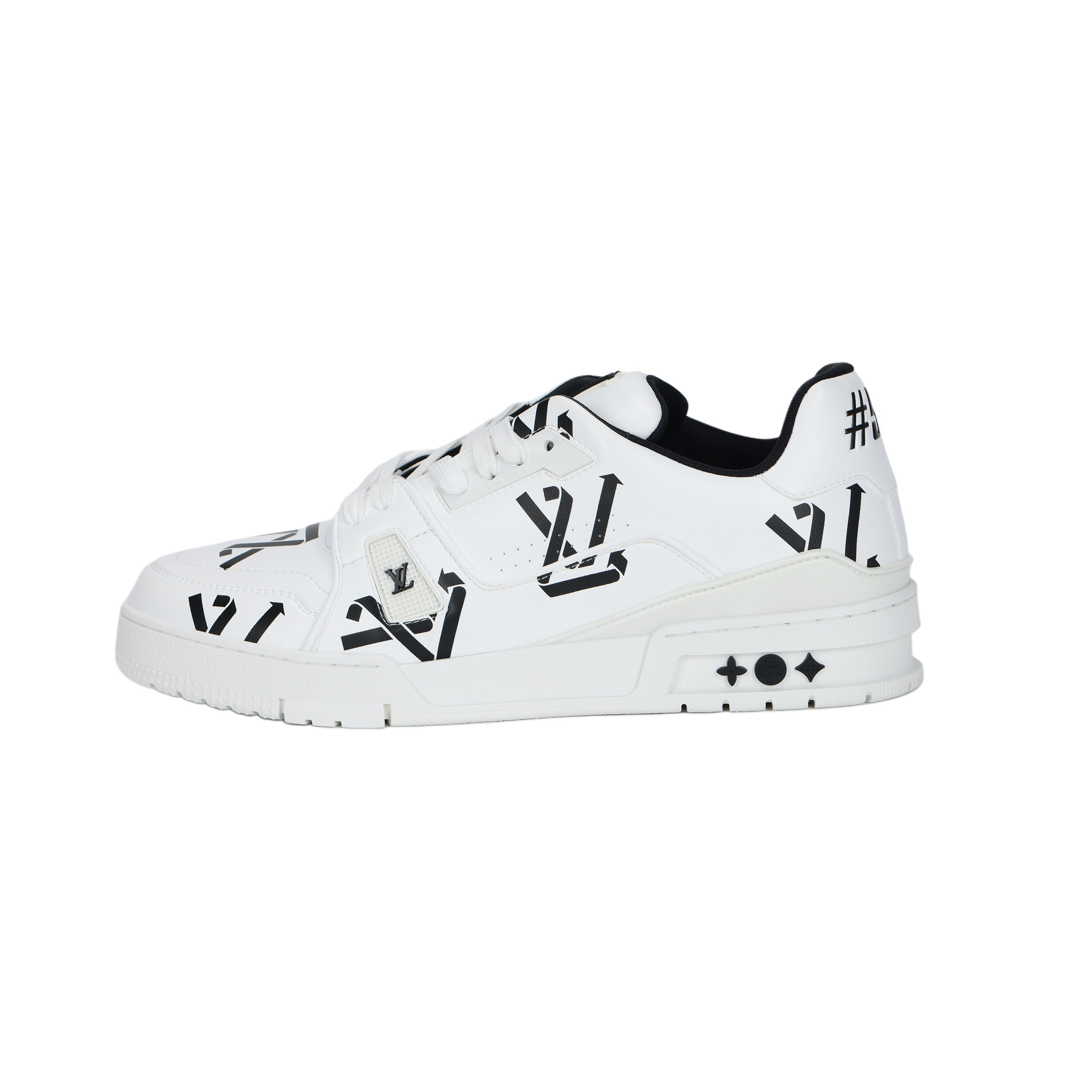 Мужские кеды Louis Vuitton Trainer (бело-черные)